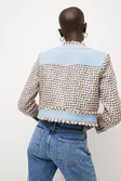 Tweed And Denim Mix Jacket | Karen Millen Tweed And Denim Mix Jacket | Karen Millen
