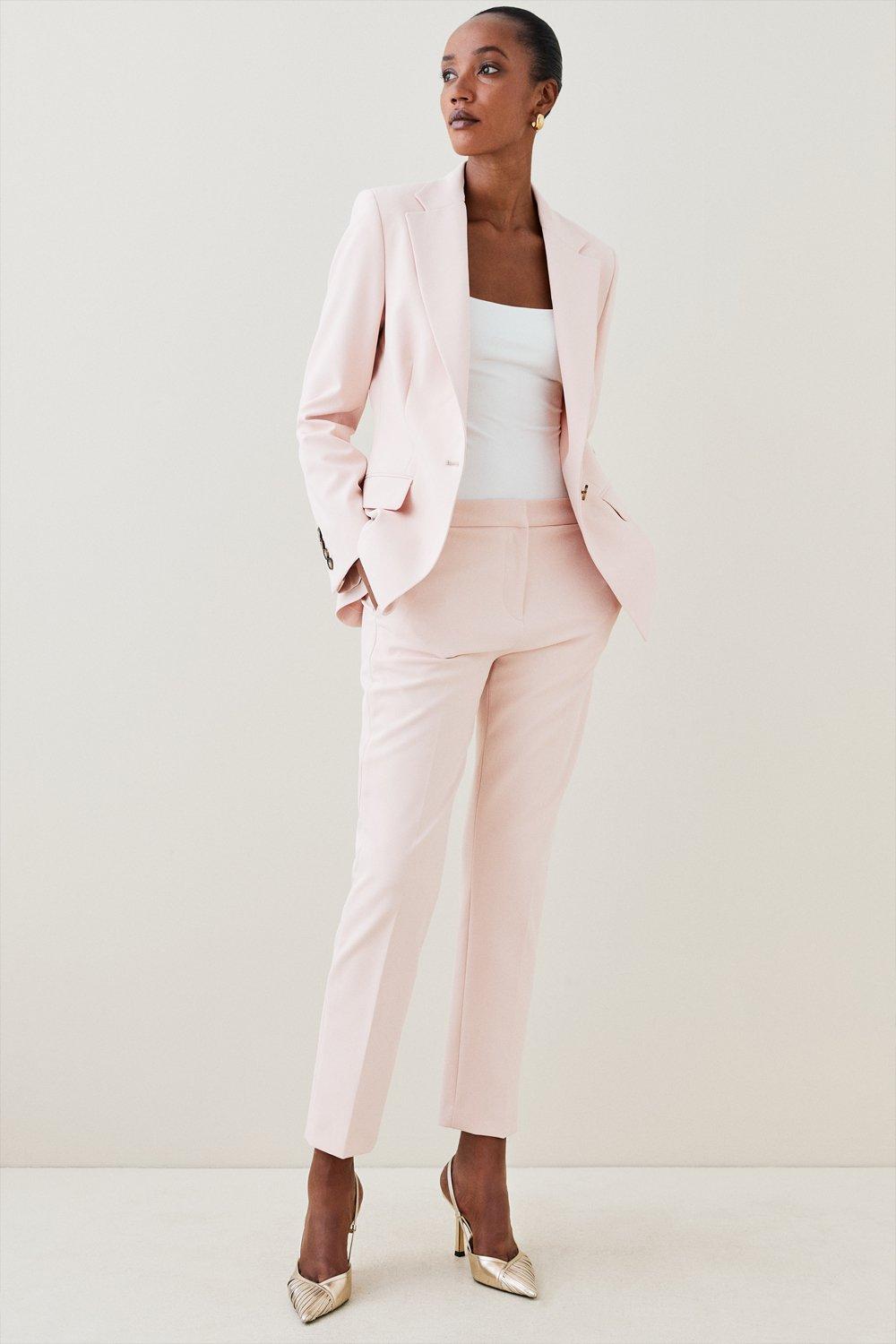 Blush Tailored Stretch Slim Leg Trouser