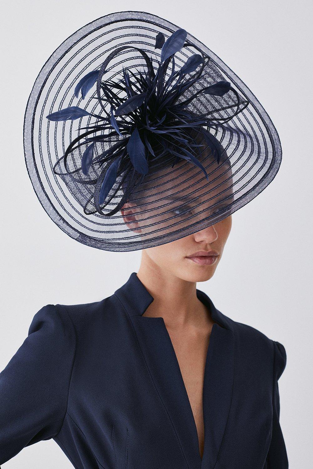 Dark fashion navy wedding hat