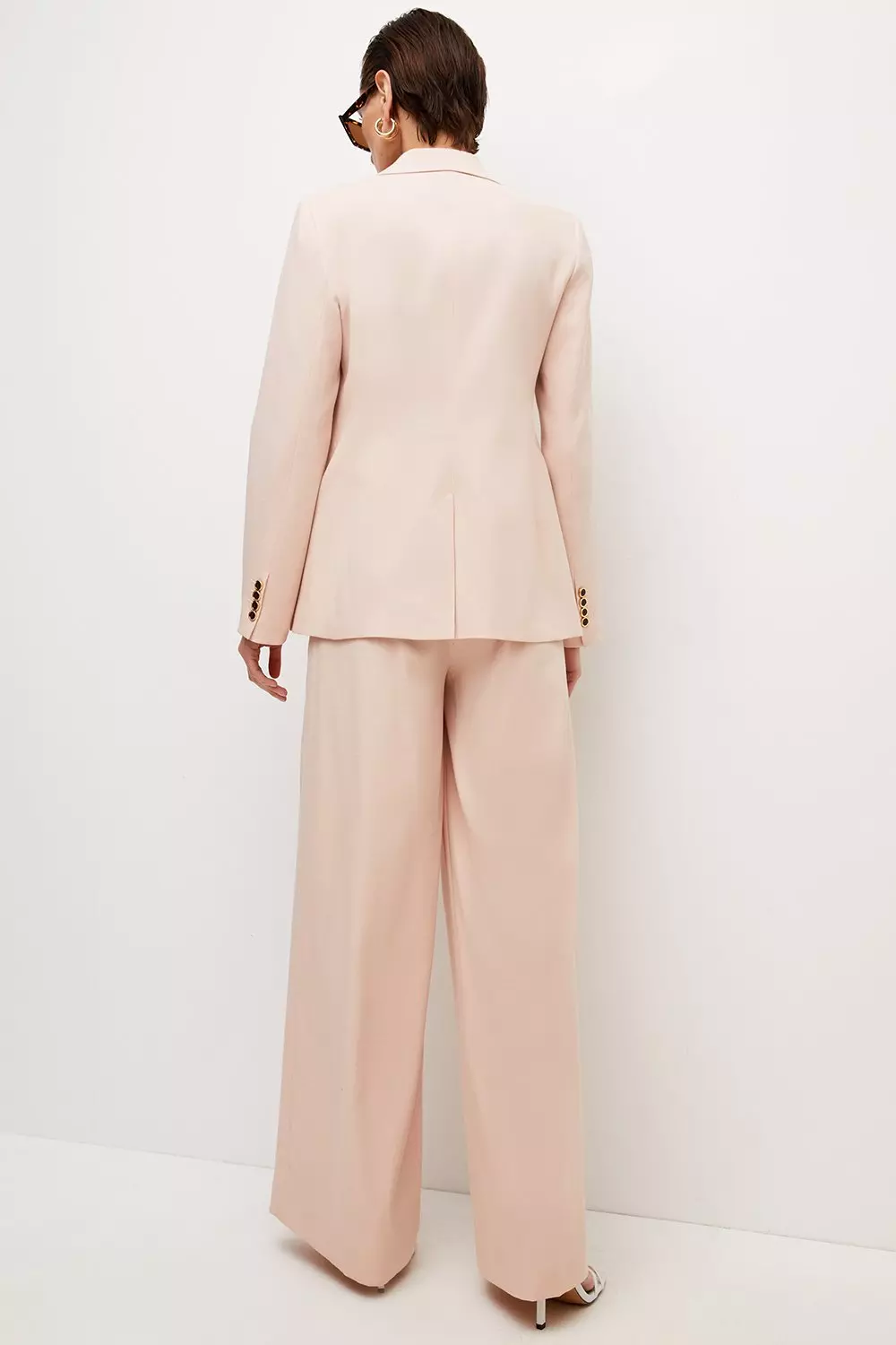 Relaxed Tailored High Waist Wide Leg Trousers | Karen Millen