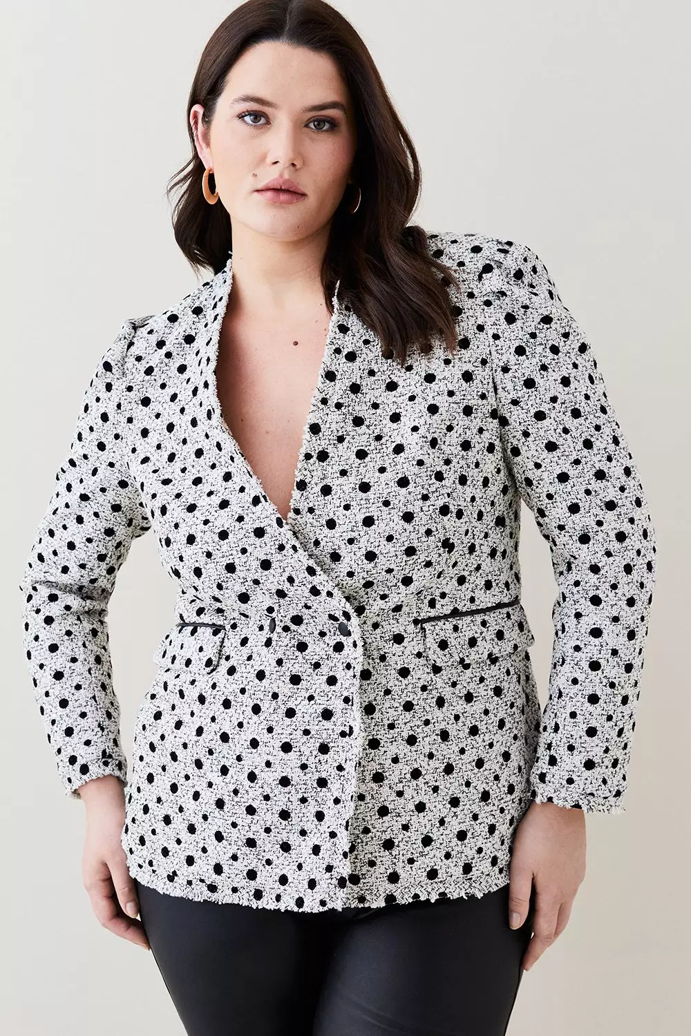 Plus size boucle jacket hotsell