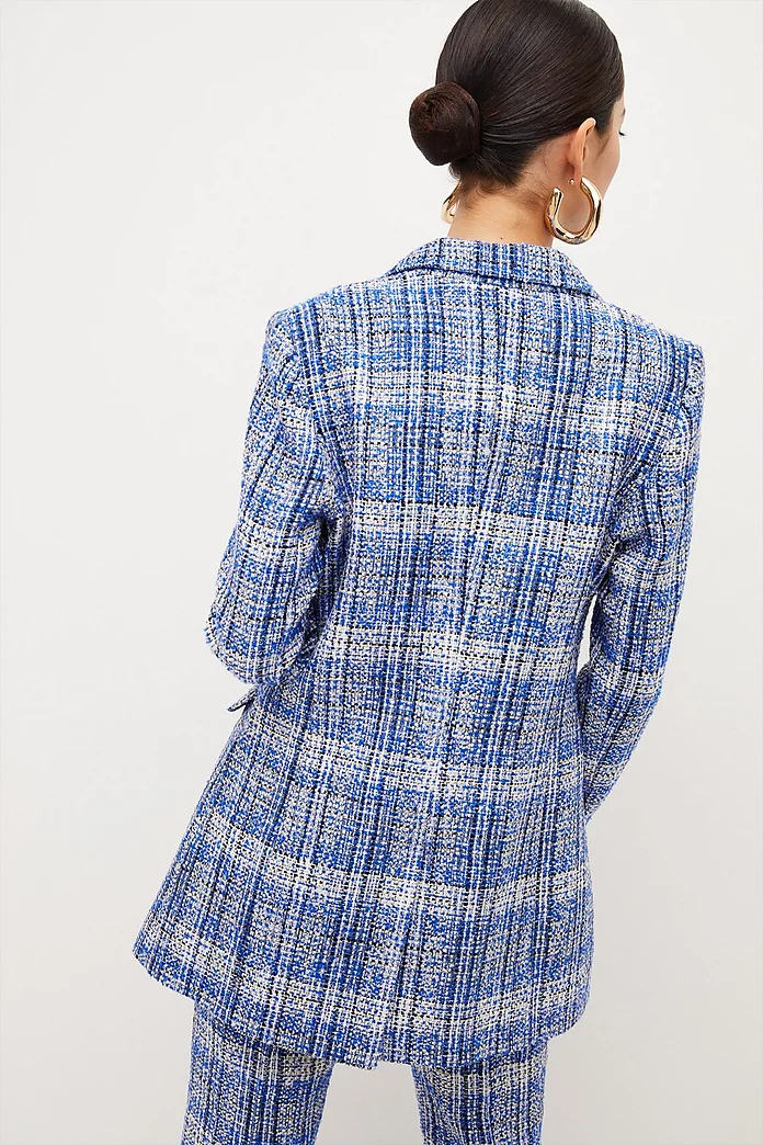 Petite Longline Tweed Blazer | Karen Millen Petite Longline Tweed Blazer | Karen Millen
