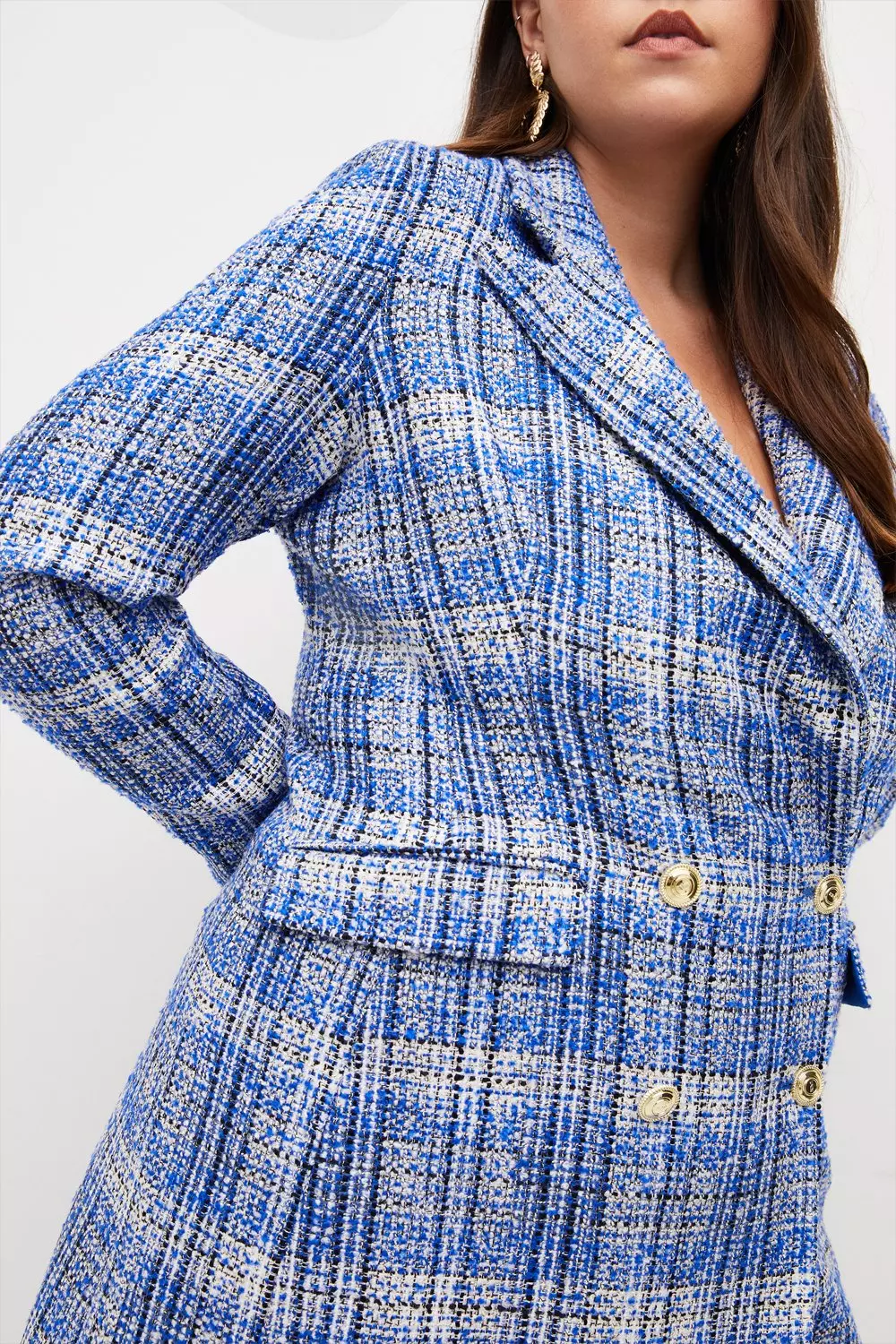 Plus size longline blazer best sale