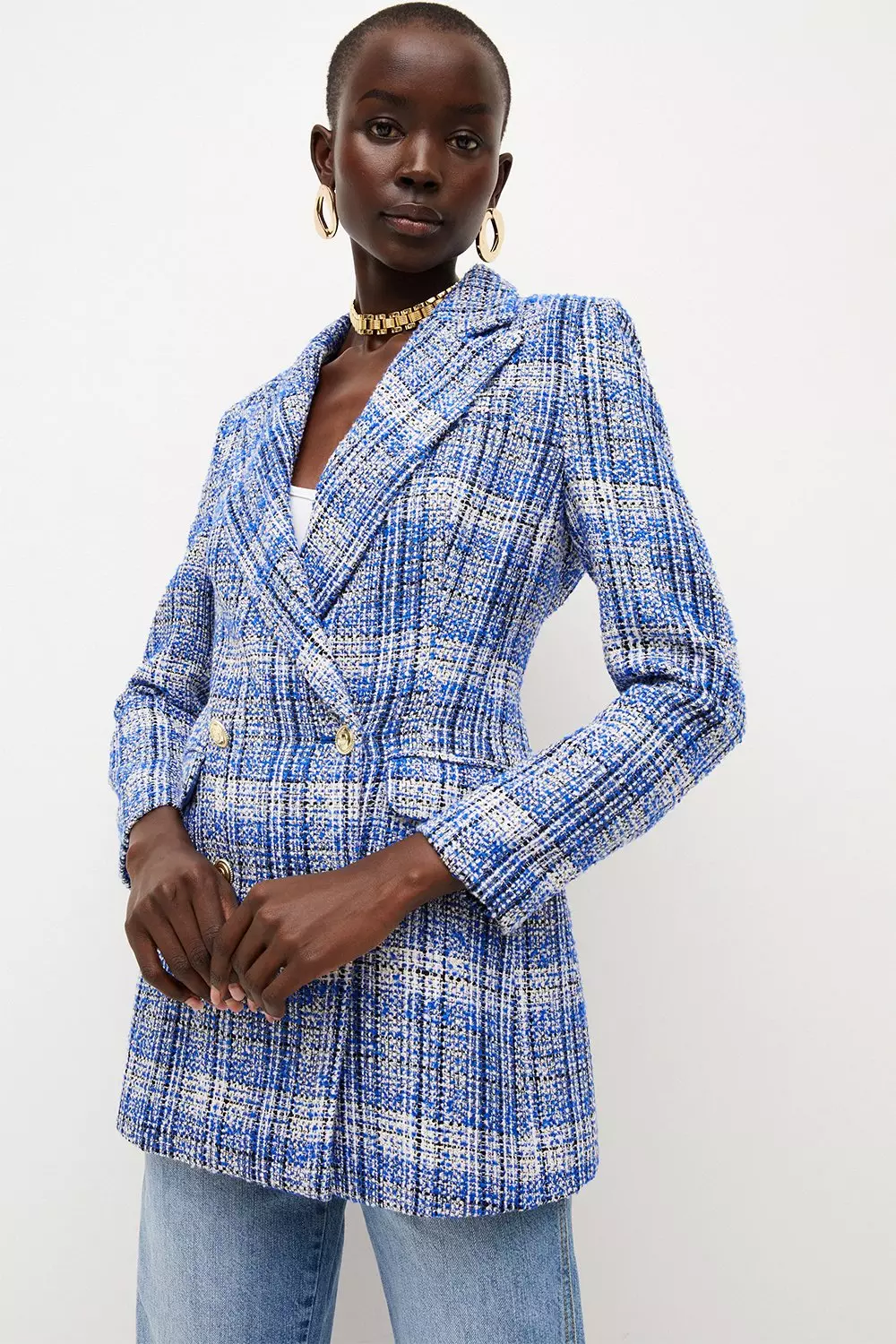 Longline Tweed Blazer Karen Millen