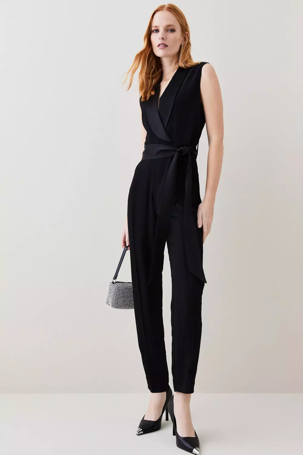 ★Karen Millen デニムバンドゥｘボタンスルー 魅惑的マキシ★ bkk04903_black_xl?$