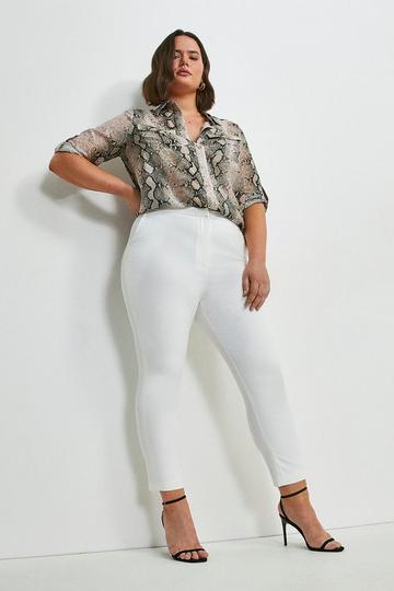 Plus Size Essential Techno Woven Pants ivory