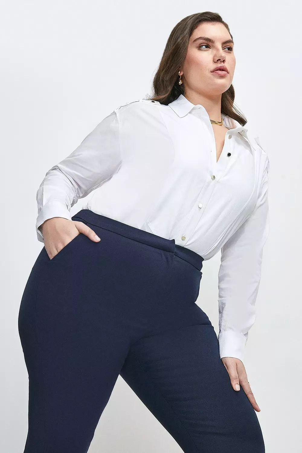 Plus Size Essential Techno Woven Trouser Karen Millen