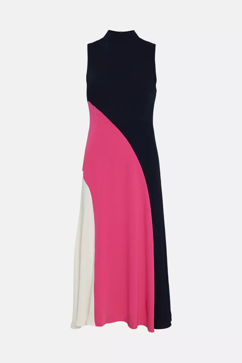 Karen Millen：テーラード カラーブロック ミディドレス Karen Millen☆The Founder/ベルト付き ミディドレス♪送料込