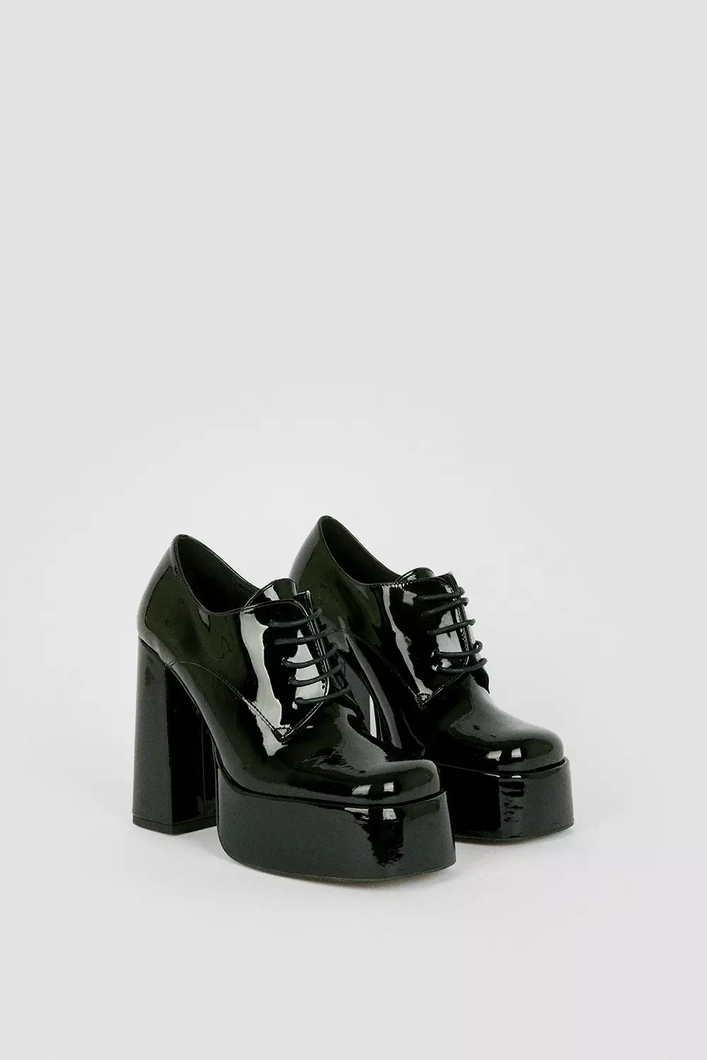 Patent leather platform shoes store