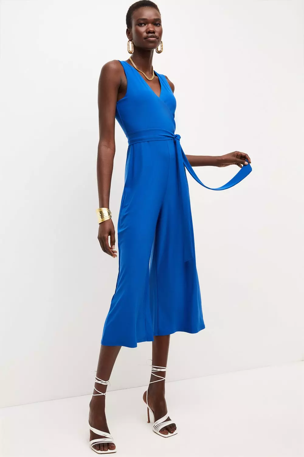 Belted Jersey Jumpsuit Karen Millen