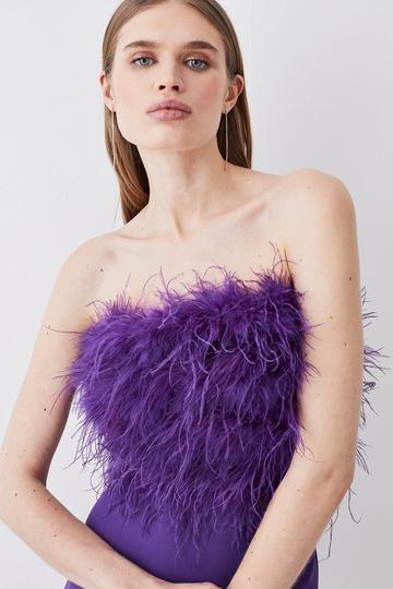 Purple Feather Tube Top