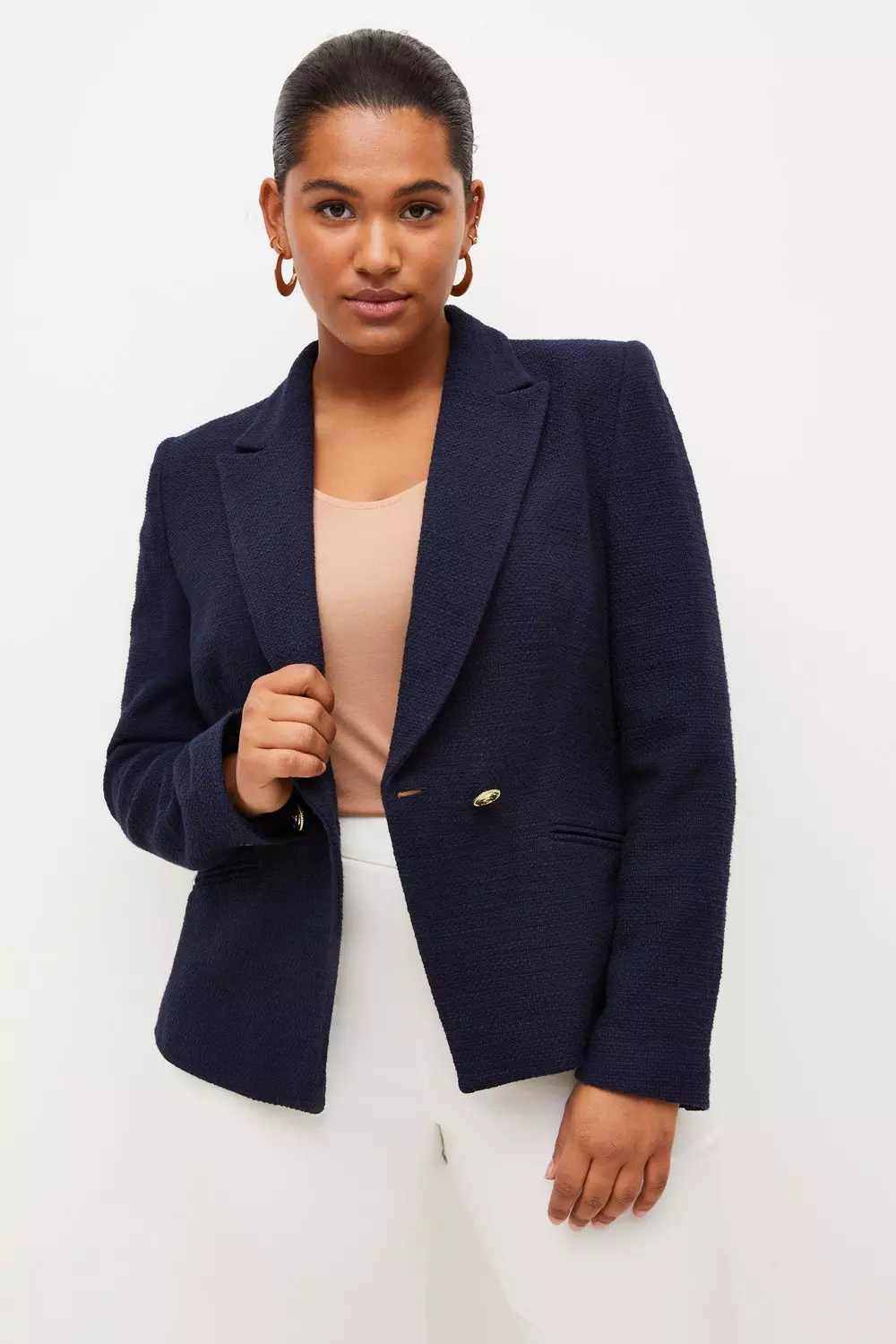 Plus size cotton blazer best sale