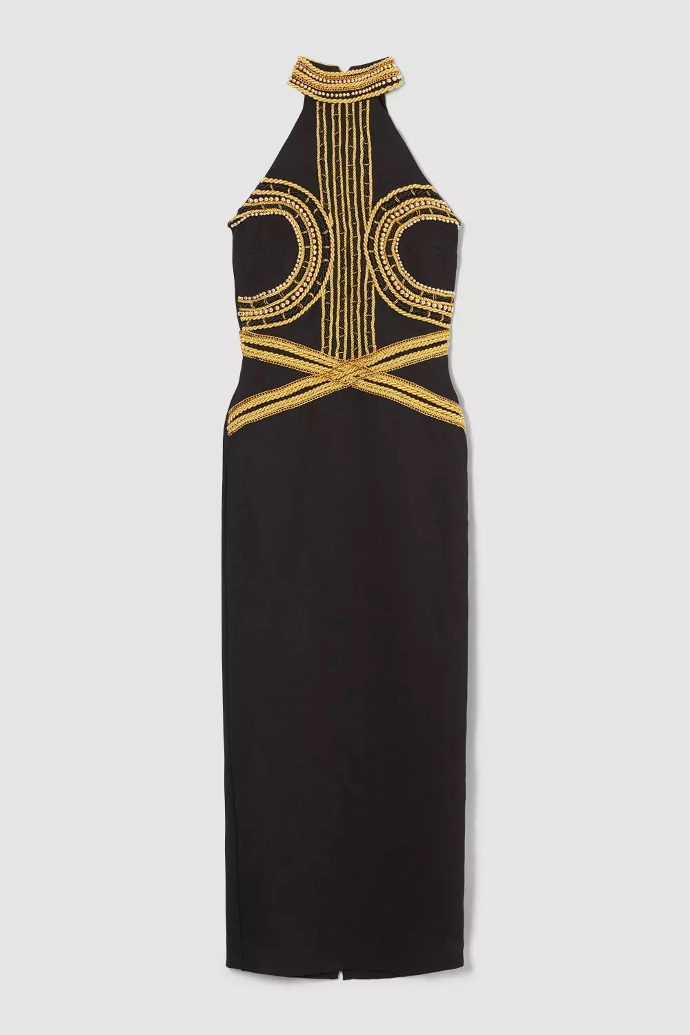Karen millen black and gold dress sales