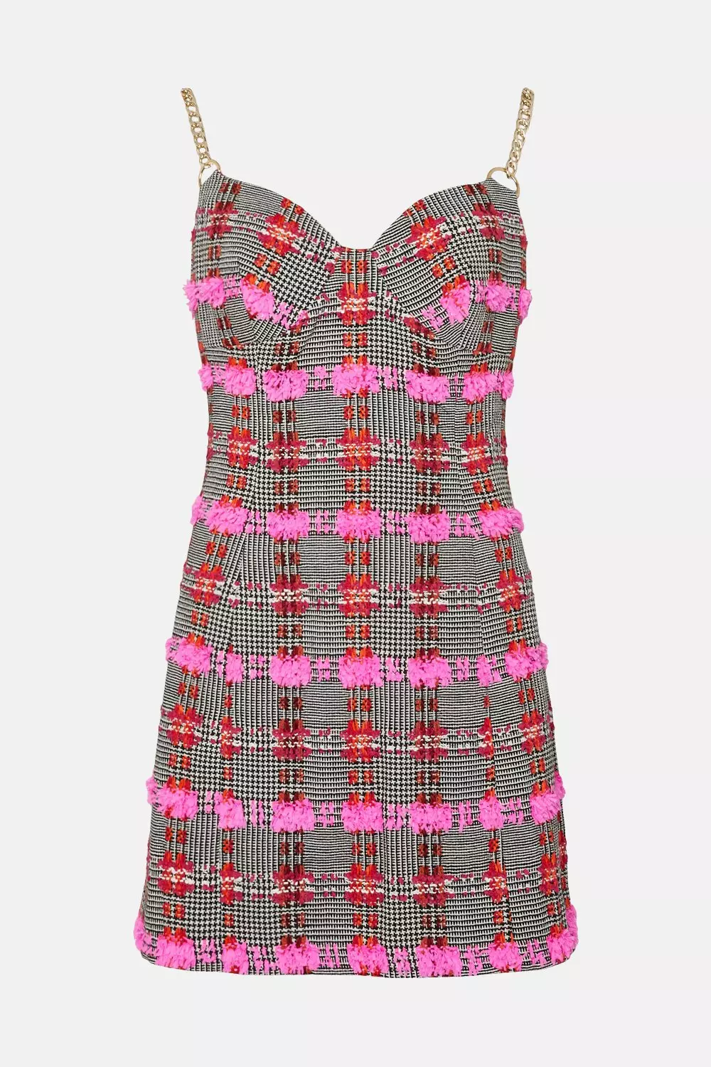 ●KAREN MILLEN●ミリタリー ミニドレス Linton Tweed Chain Strap Cami Mini Dress | Karen Millen