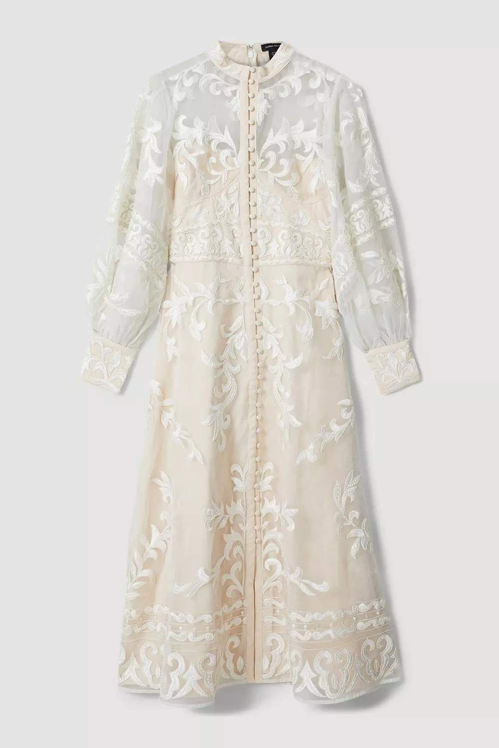 Lydia Millen Baroque Applique Woven Midi | Karen Millen