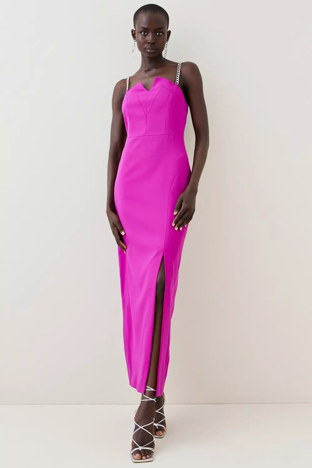 ★Karen Millen プリーツコルセットディテイル 魅惑的マキシ★ bkk06130_magenta_xl?$