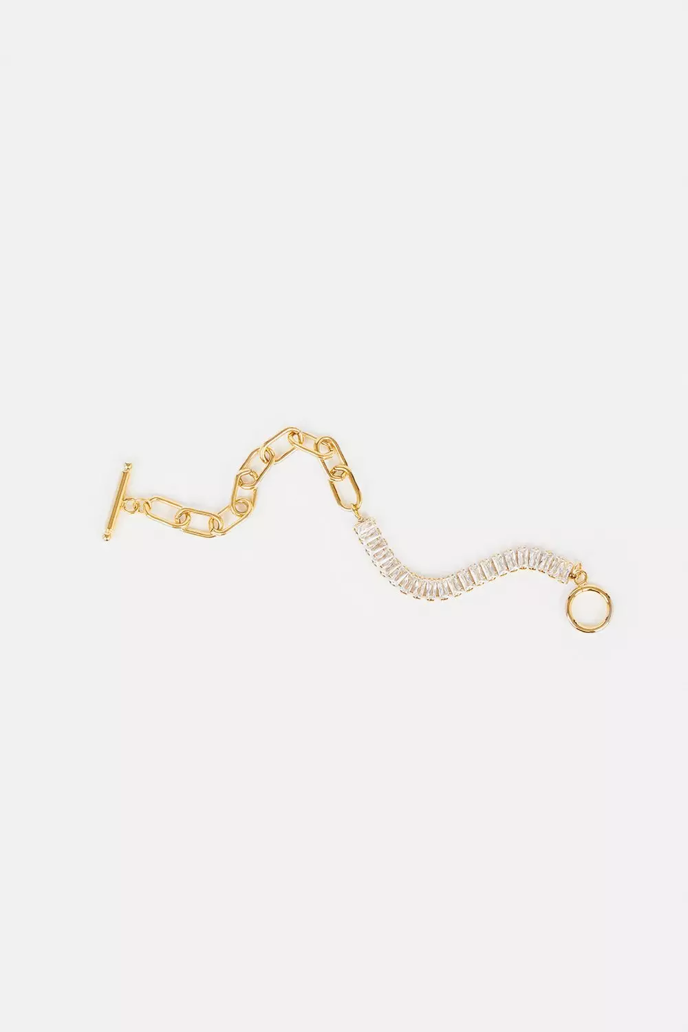 【KAREN MILLEN】14Kゴールドメッキ クリスタルダイアゴナルカフ akk95838_gold_xl?$