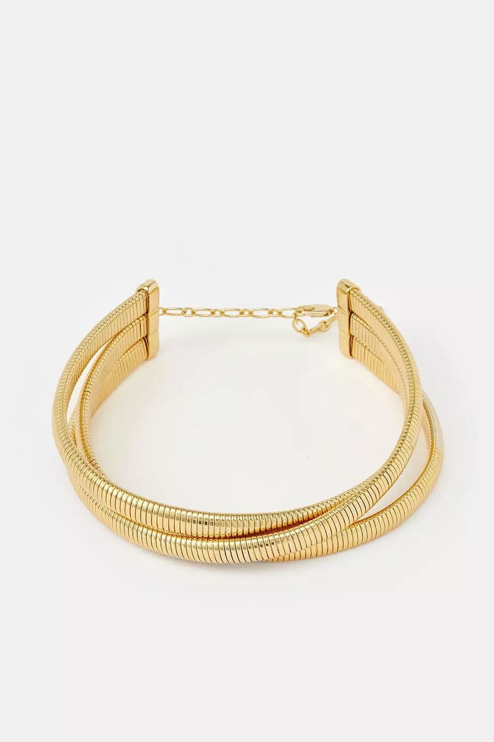 Plated 3 Chain Statement Necklace | Karen Millen