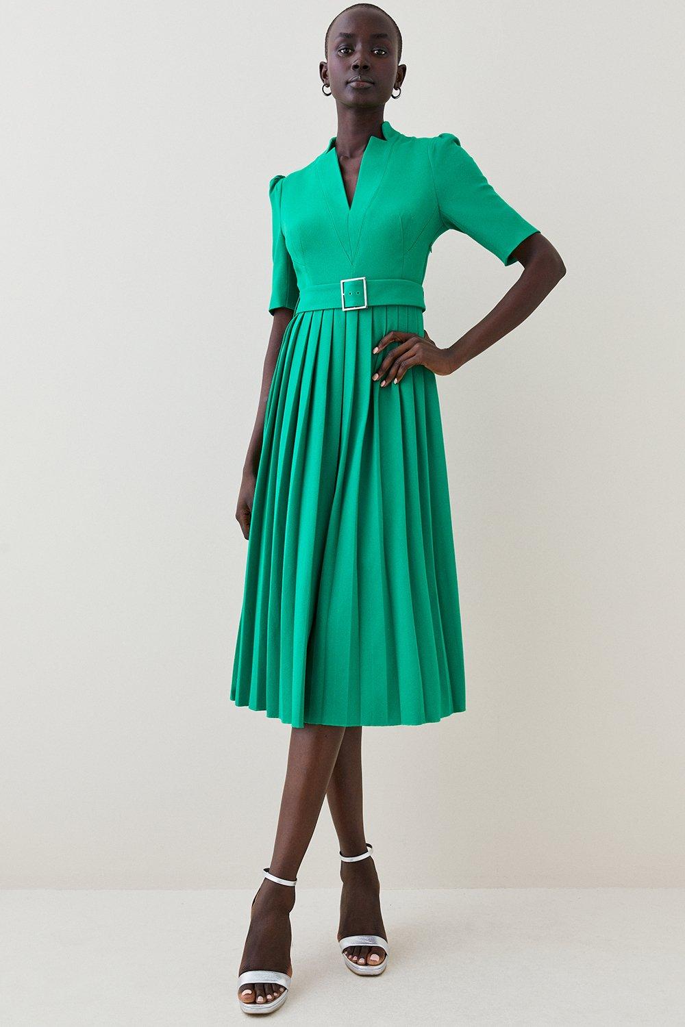 Emerald green petite dress best sale