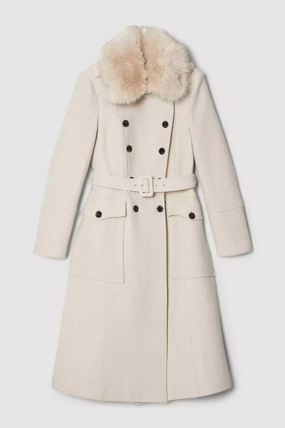 Karen millen fur collar coat best sale