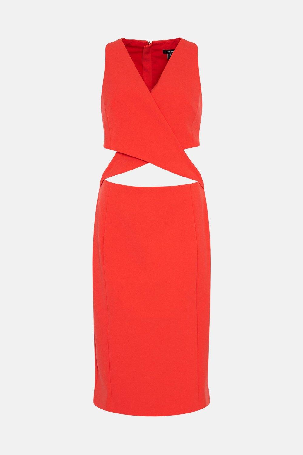 Wrap Waist Midi Dress | Karen Millen