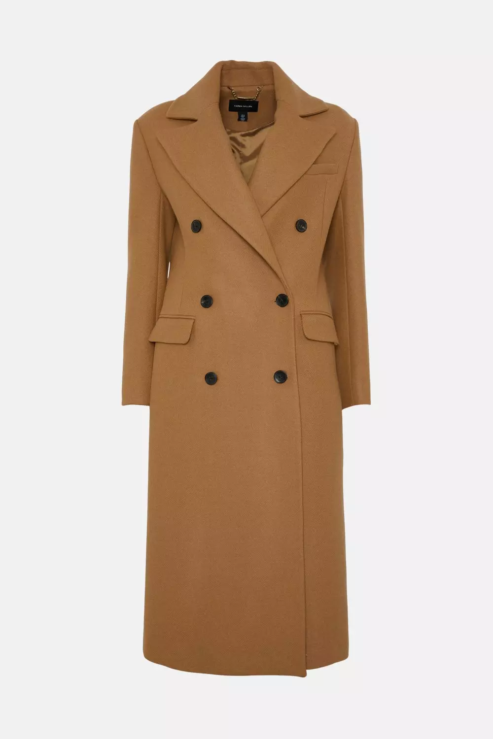 Italian Virgin Wool Strong Shoulder Anti Fit Coat | Karen Millen