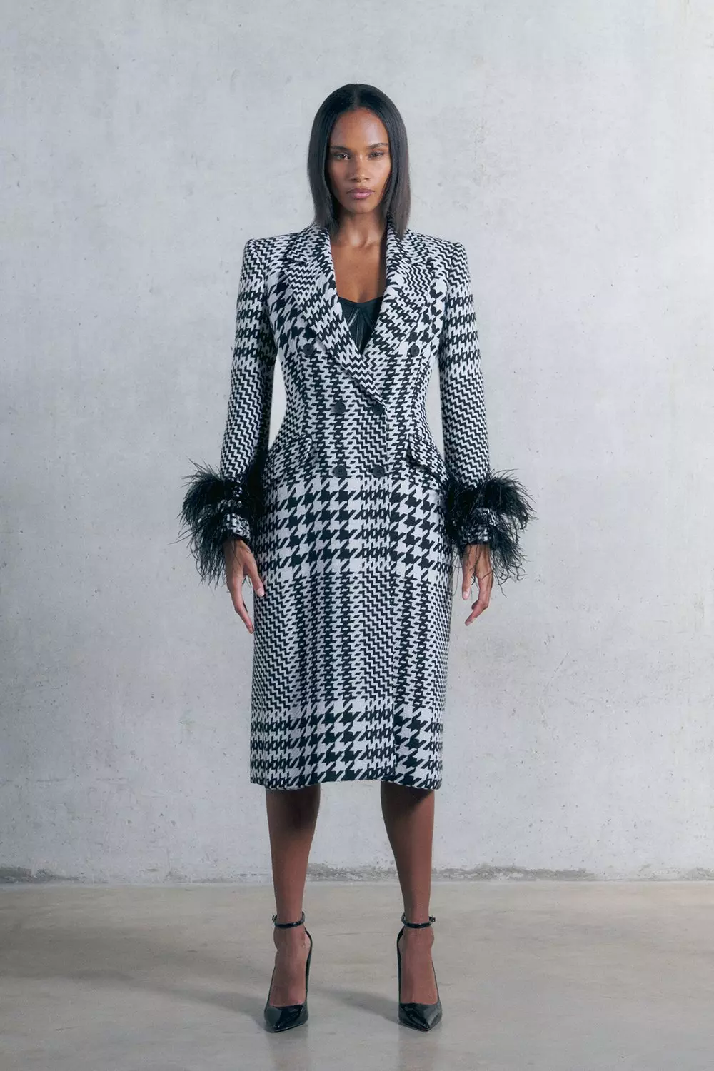 Karen millen houndstooth dress best sale