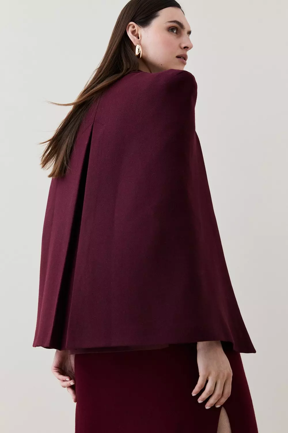 Italian Wool Cape Coat Karen Millen