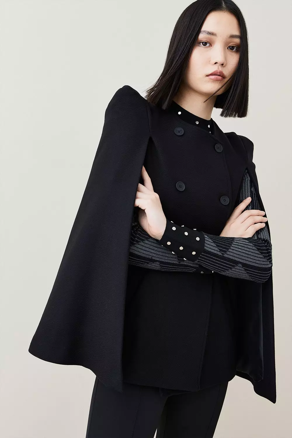 Cape coat black best sale