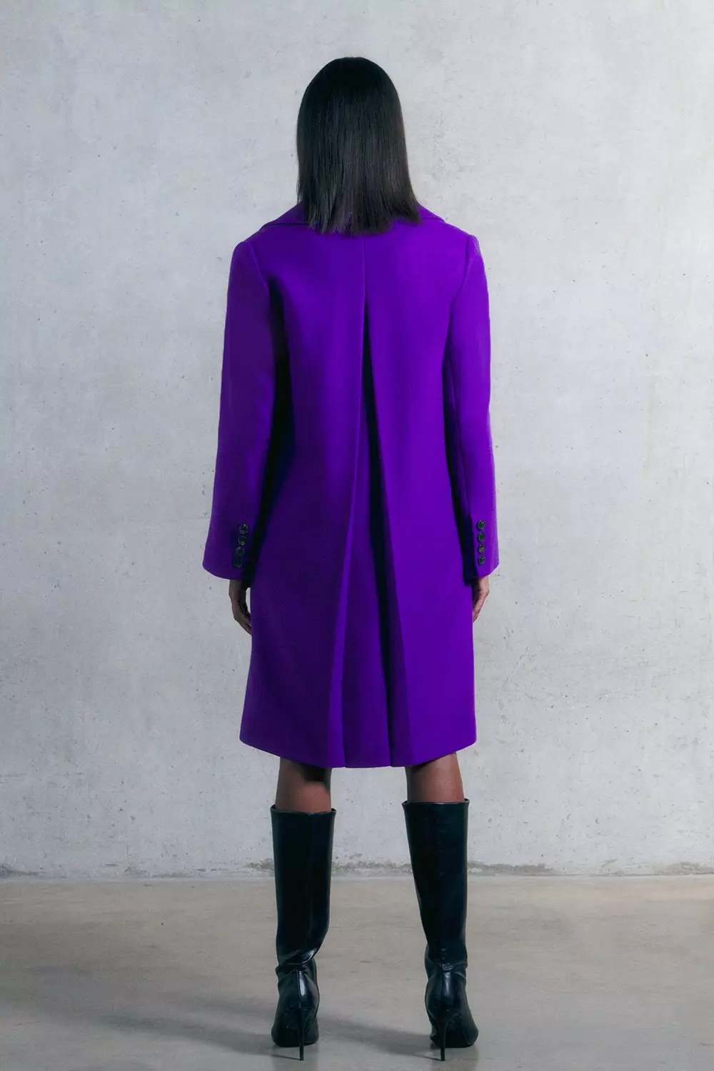 Italian Virgin Wool Double Breasted Coat Karen Millen