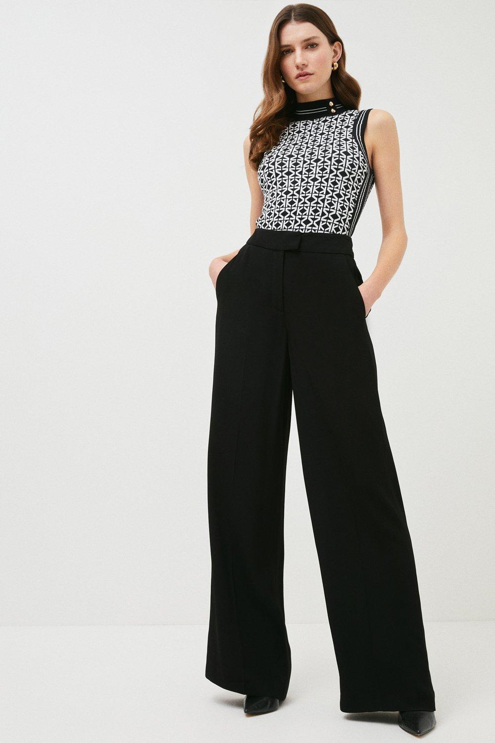 Satin wide-leg pants