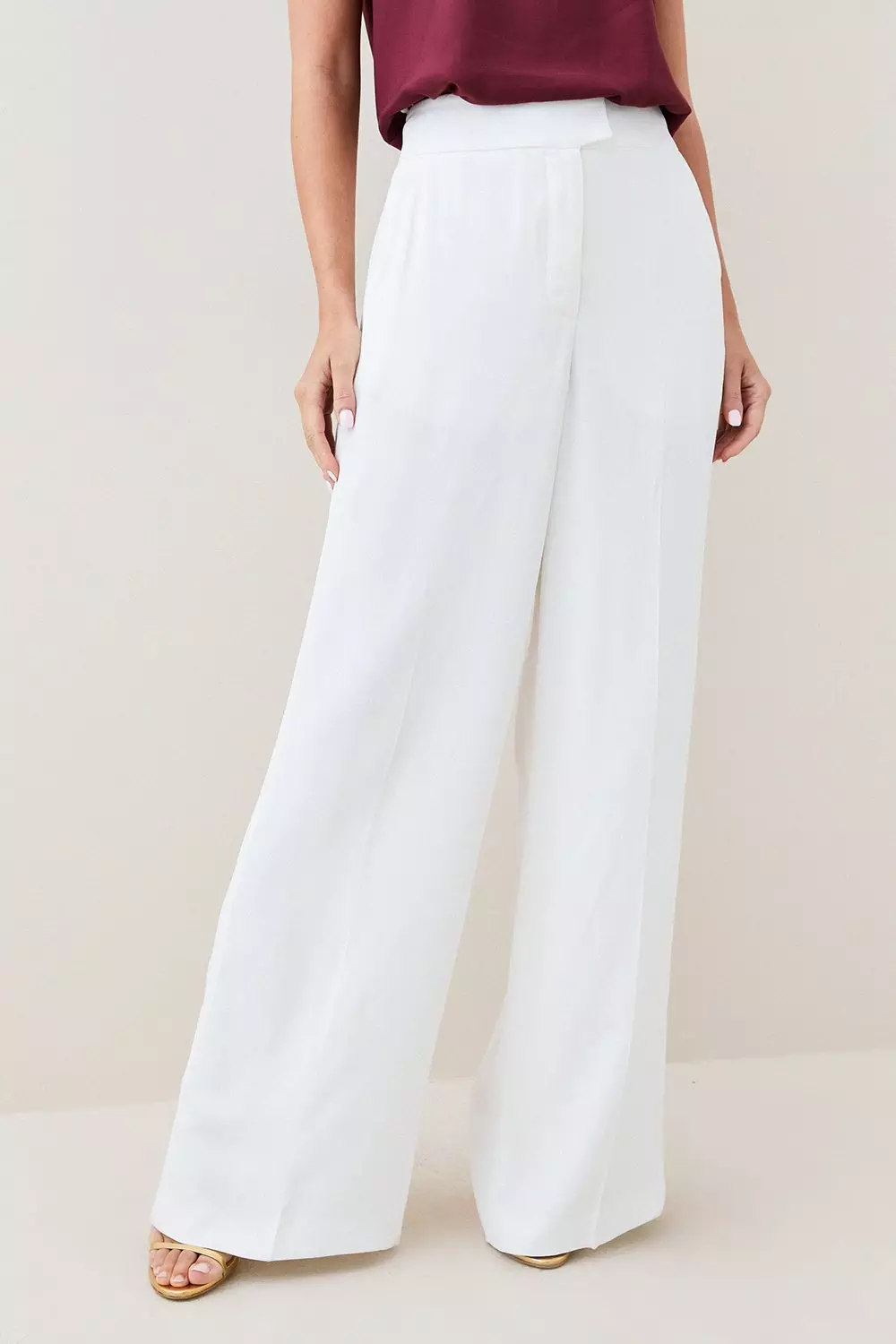 【INCHANT ME】336 Semi-Wide Cotton Pants WE Pants 33x34 Gray Cotton Stretch Flat Front “Chris” Low