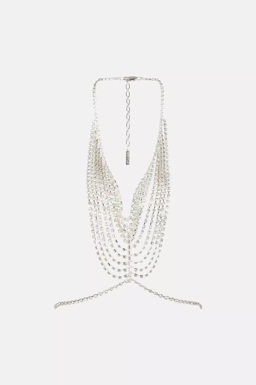 Silver Embellished Detail Body Chain alternative image