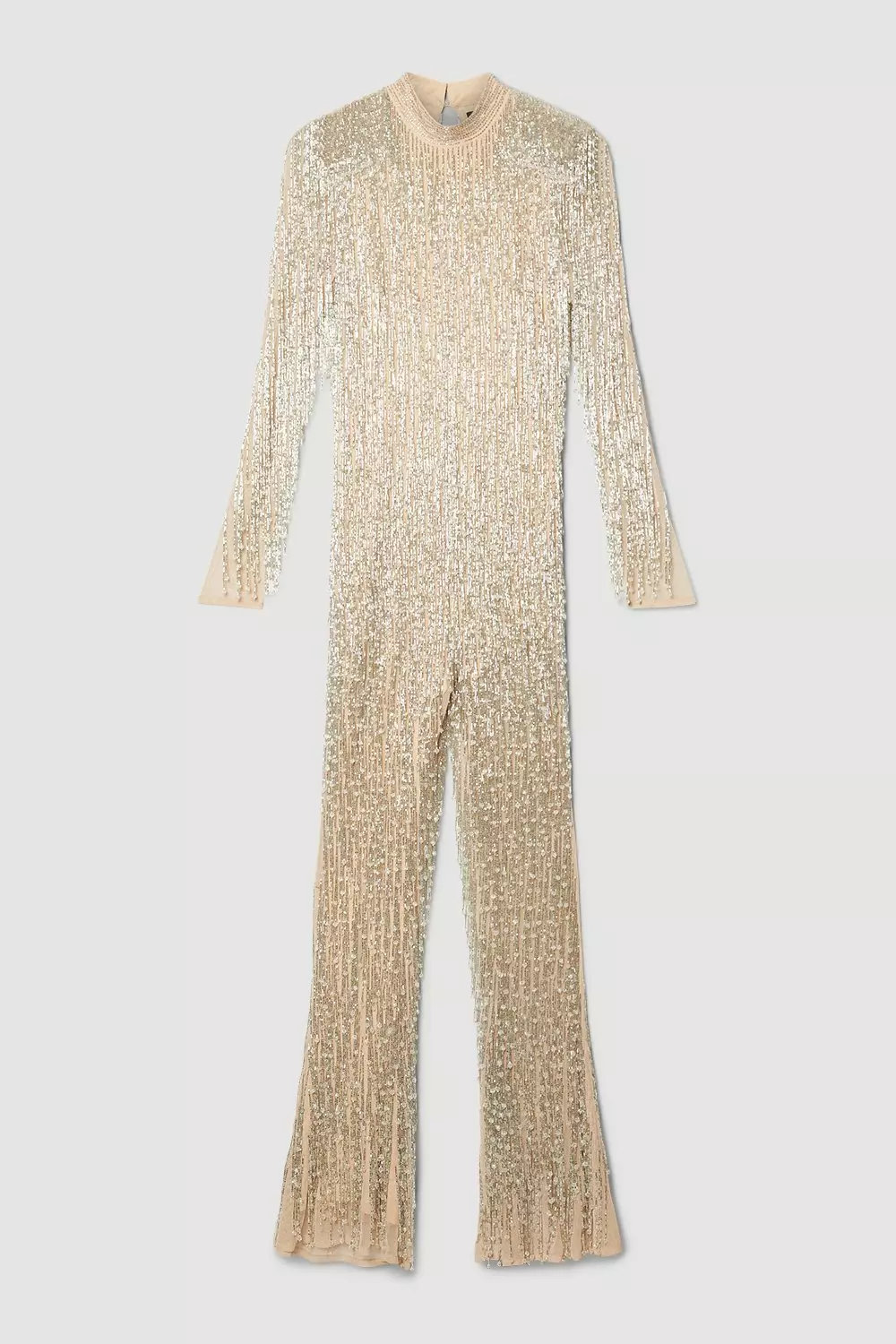 Beaded Fringed And Embellished Jumpsuit Karen Millen