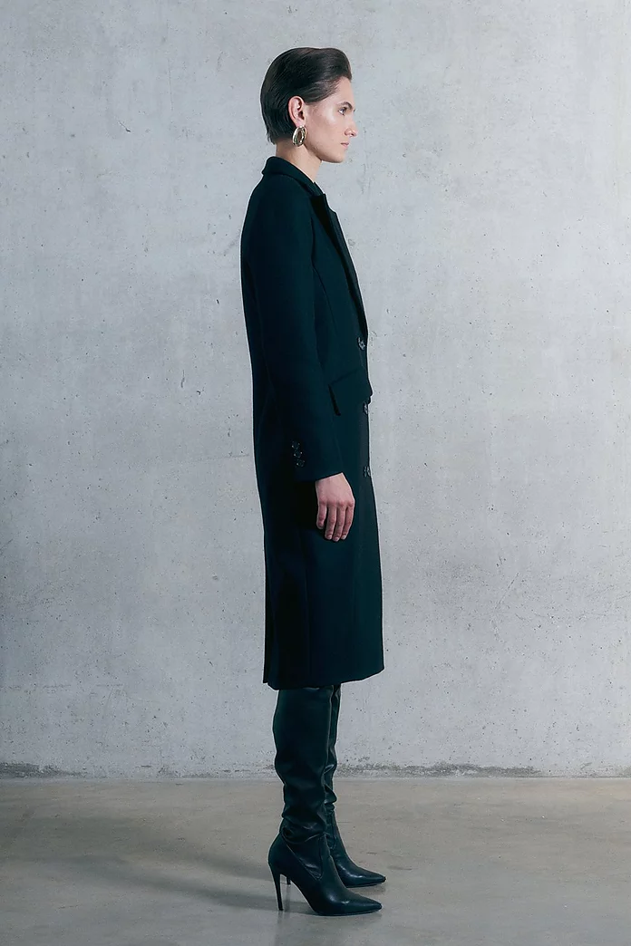 Italian Virgin Wool Hourglass Midi Coat | Karen Millen Italian Virgin Wool Hourglass Midi Coat | Karen Millen