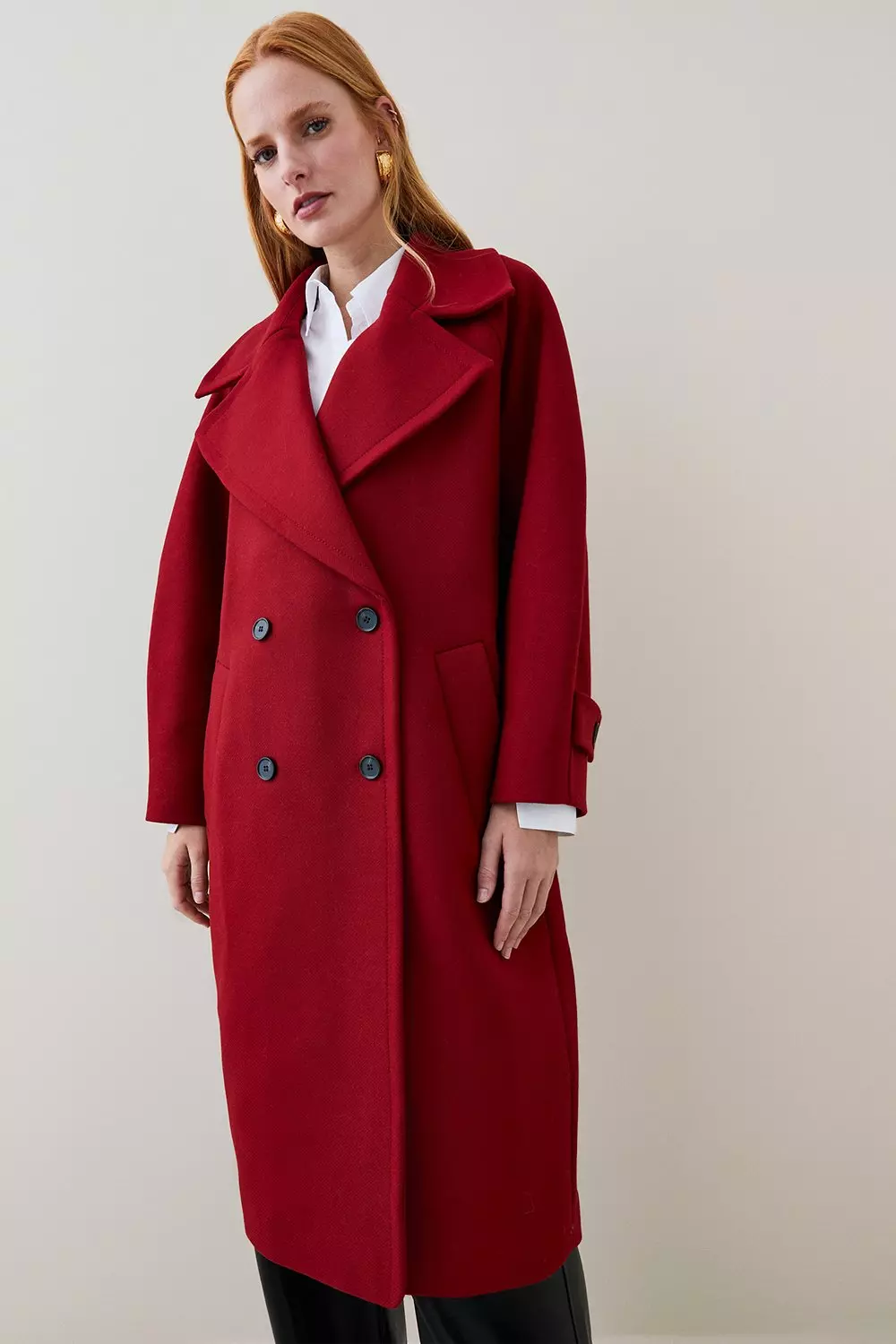 Karen millen double breasted coat best sale