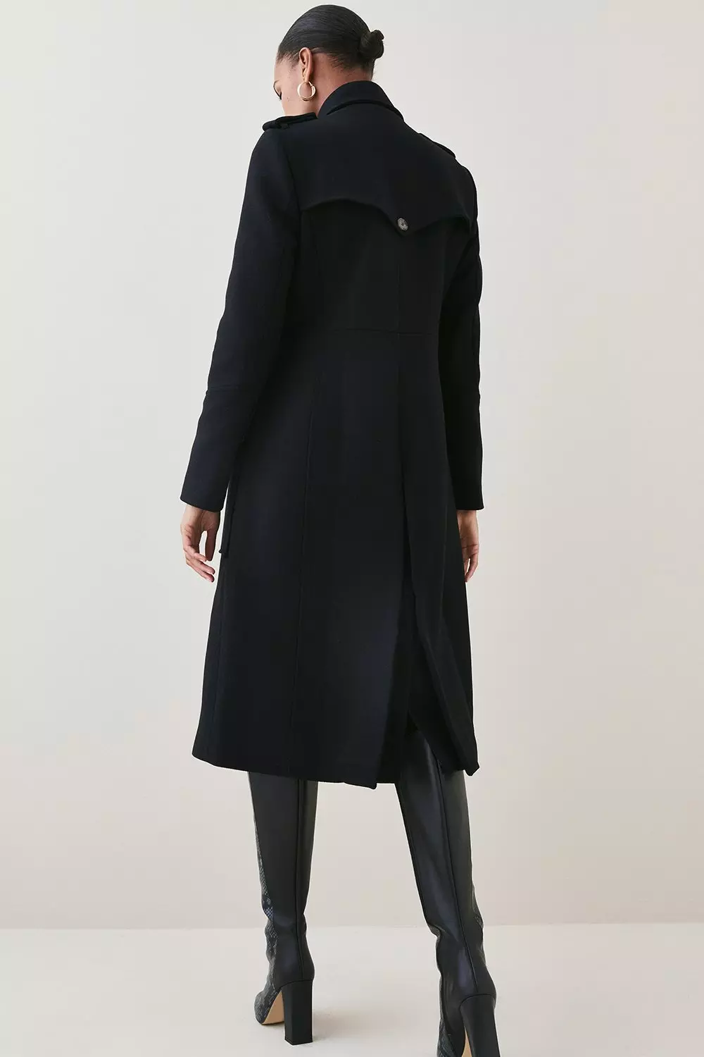 Italian Wool Military Coat | Karen Millen