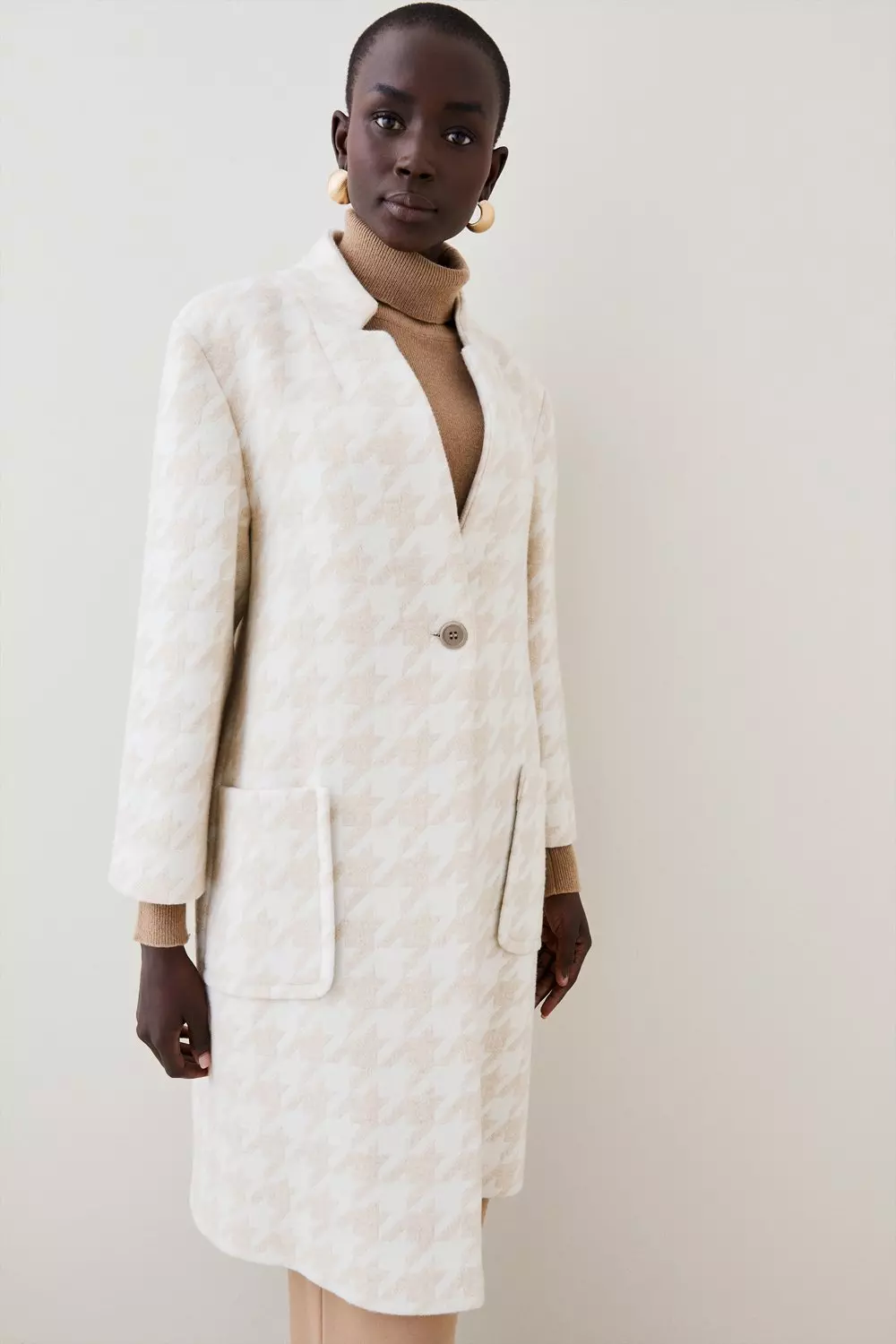 Dogtooth coat fashion womens