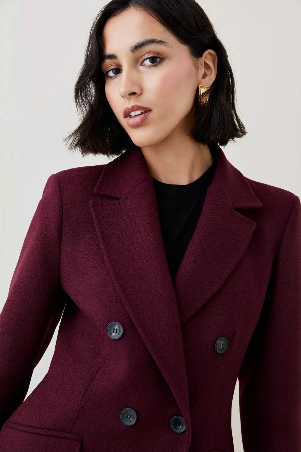 Italian Wool Fitted Coat | Karen Millen