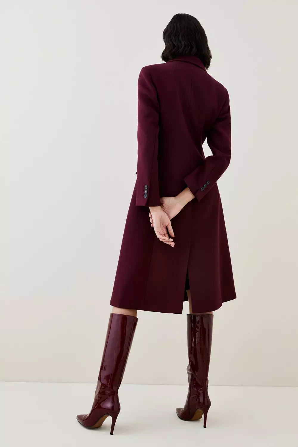 Italian Wool Fitted Coat Karen Millen