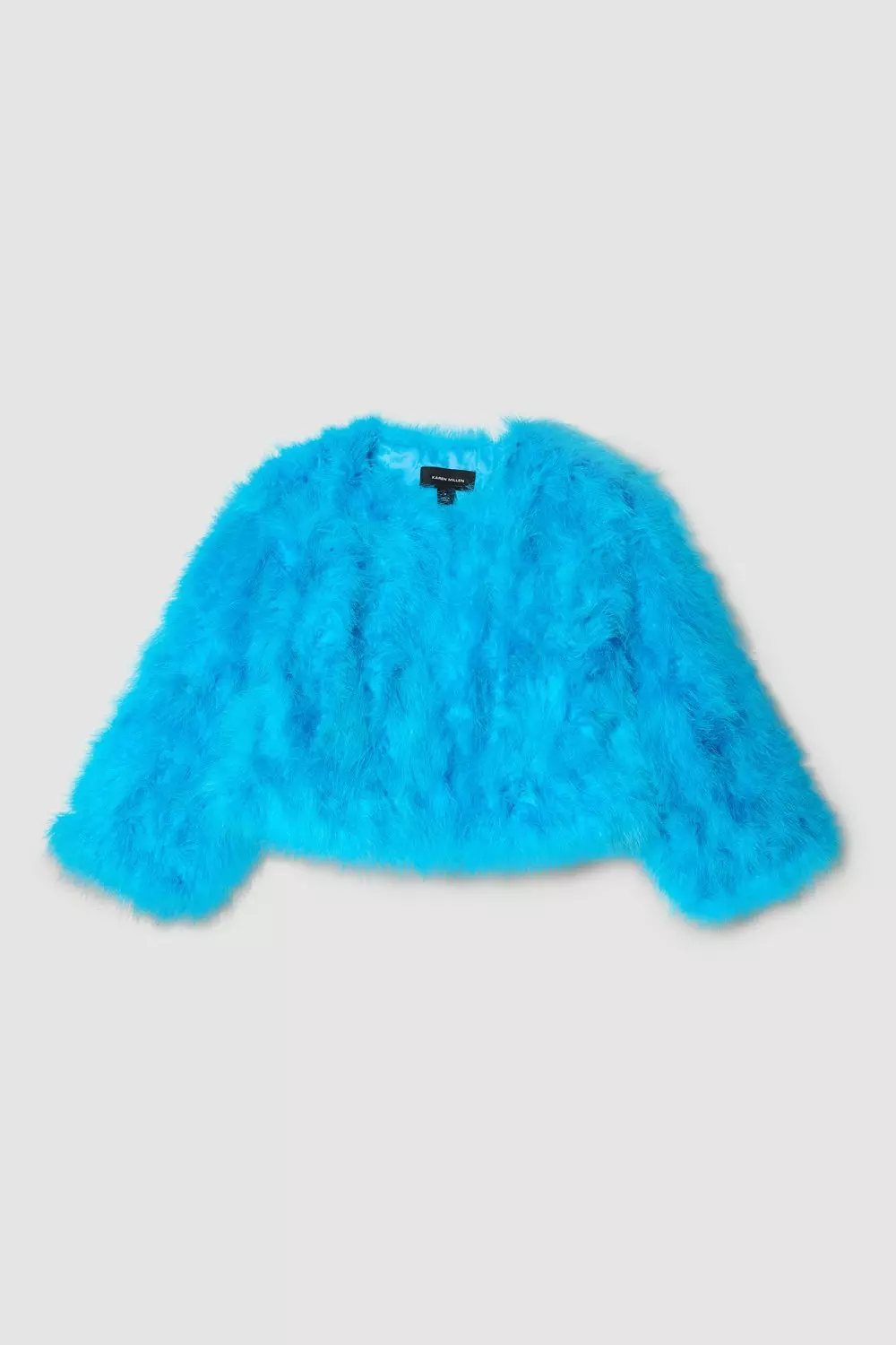Feather Shrug Cropped Jacket | Karen Millen