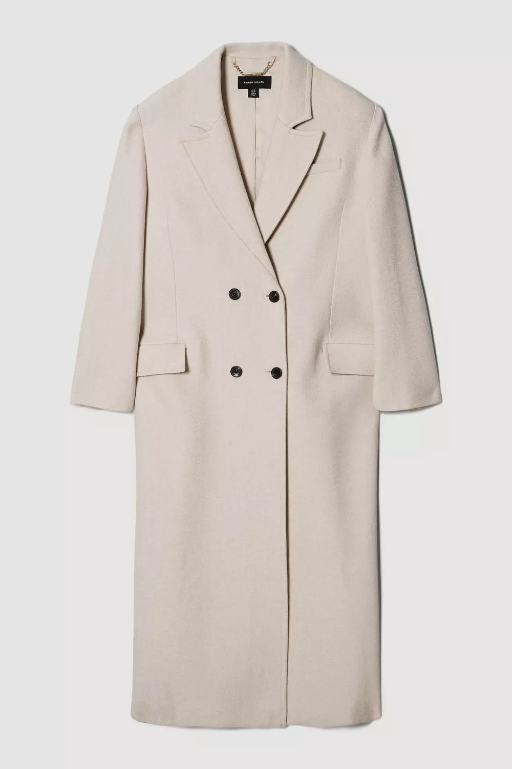 Oatmeal 18.01 Italian Manteco Wool Maxi Oversized Coat alternative image