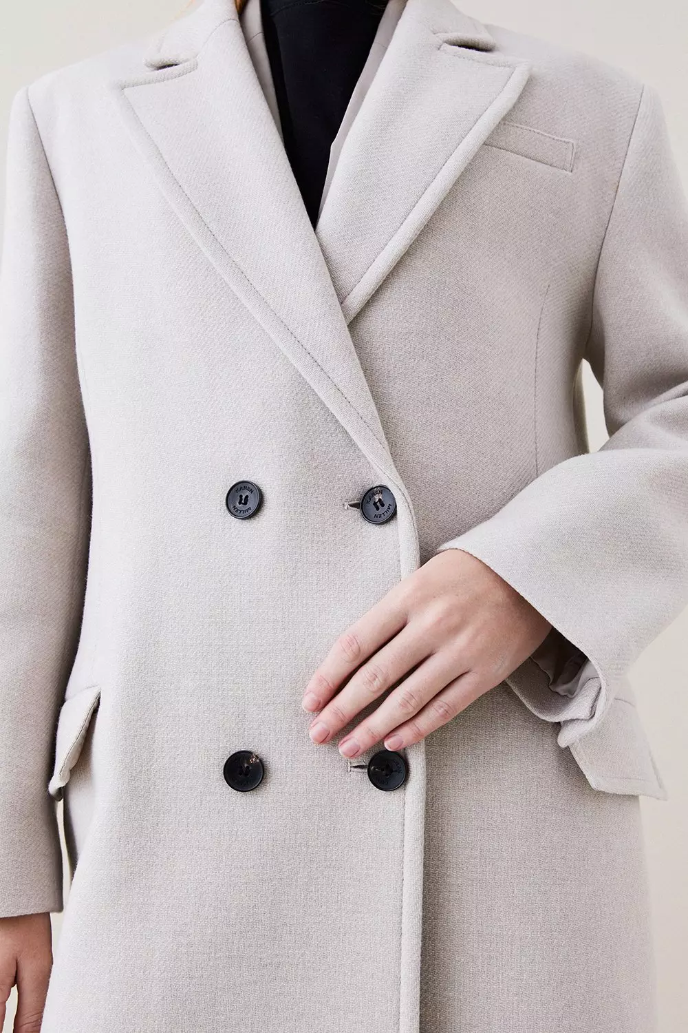 Oatmeal 18.01 Italian Manteco Wool Maxi Oversized Coat alternative image