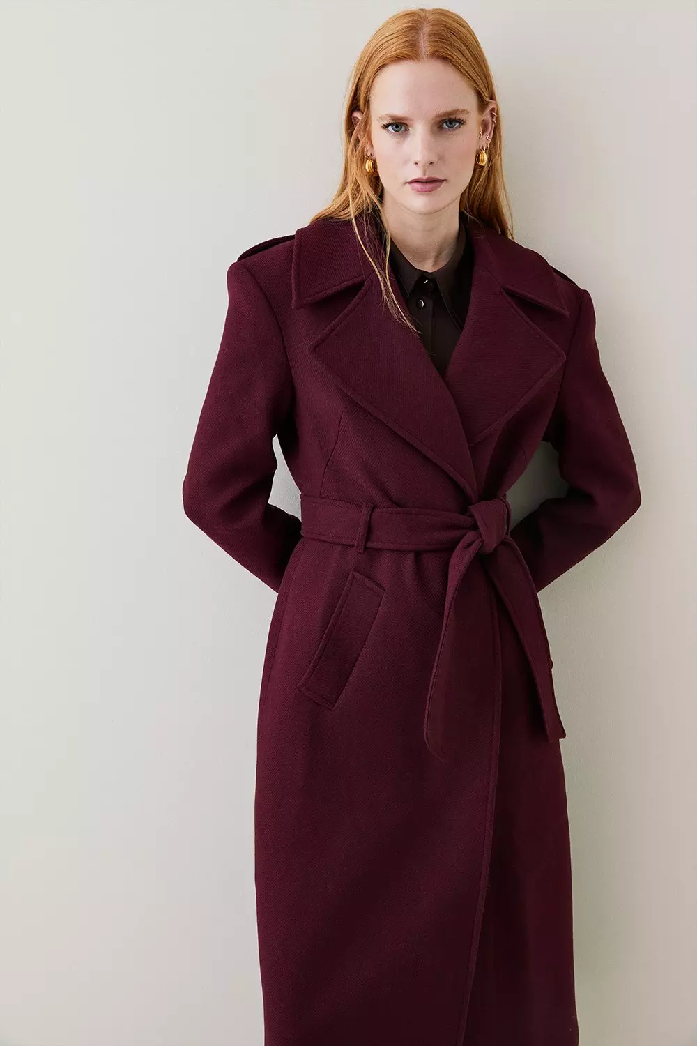 Karen millen investment wrap coat sale