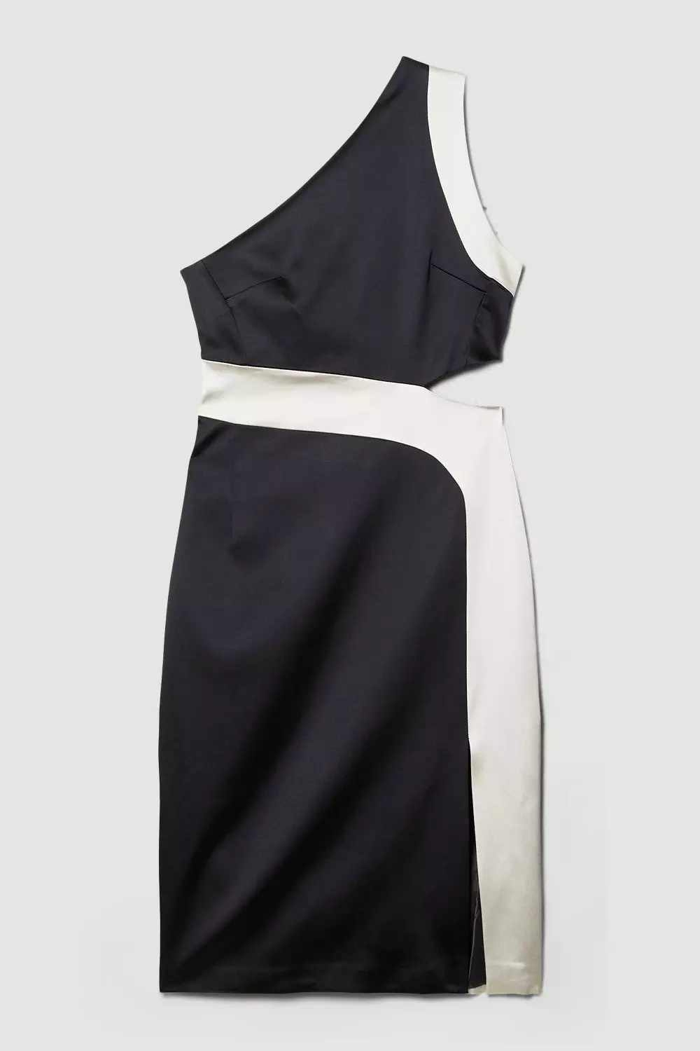 KAREN MILLEN ペンシルドレス ノースリーブ サテン イタリア製 Size 10 Karen Millen Dress Black Silk Chain Beaded - DK236