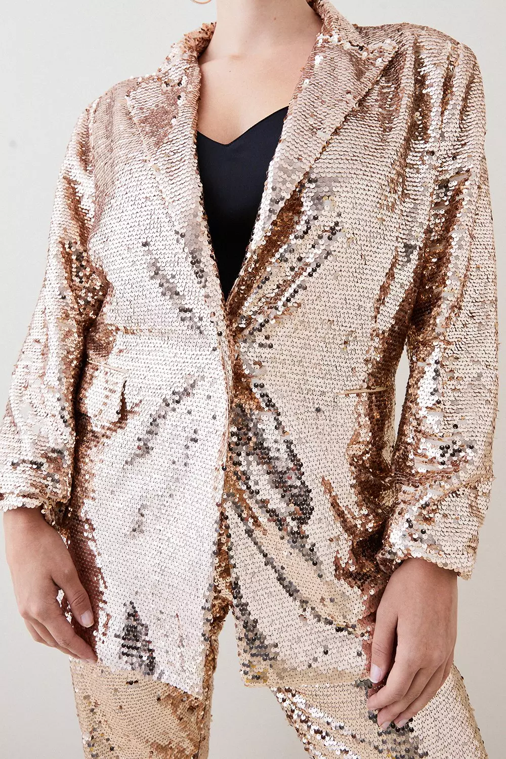 Gold plus size blazer hotsell