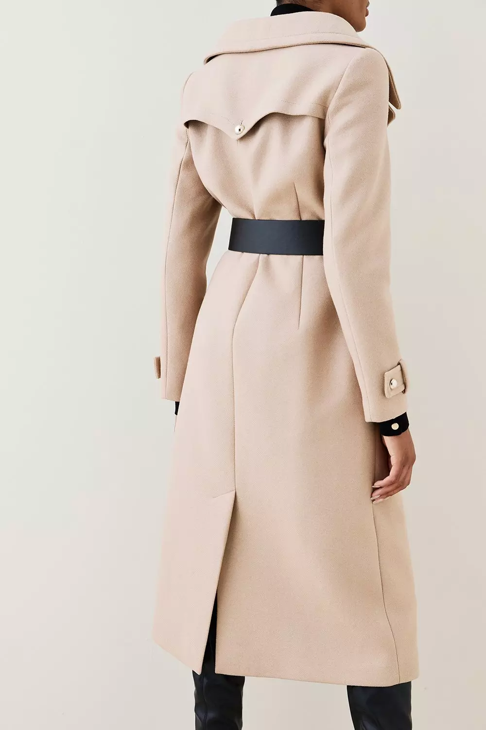 日本未入荷★Karen Millen ミリタリーイタリアンウールコート Italian Virgin Wool Belted Military Coat | Karen Millen