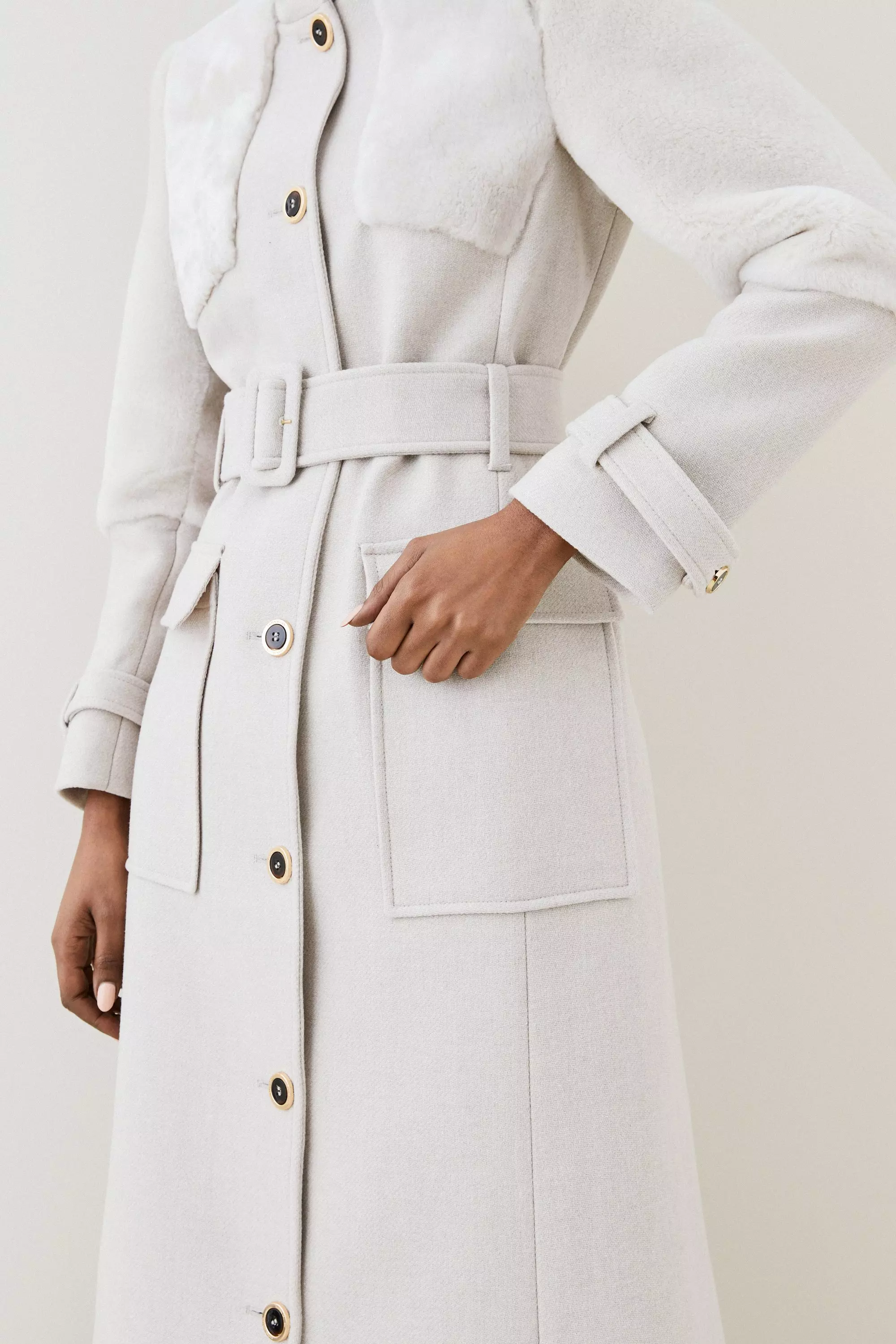 Karen millen sheepskin coat hotsell