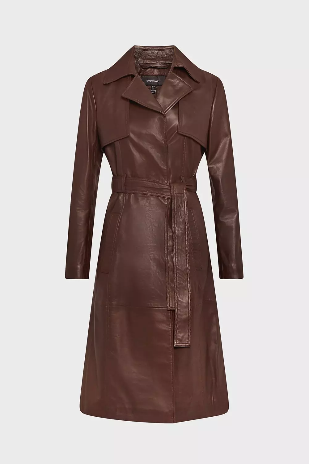 Karen millen leather trench coat best sale