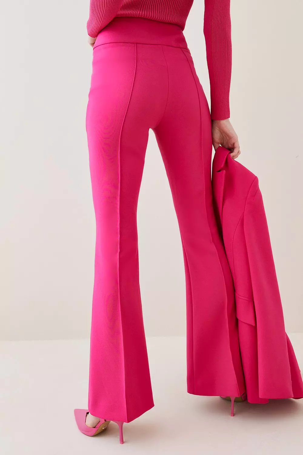 Compact Crepe Kickflare Trouser Karen Millen
